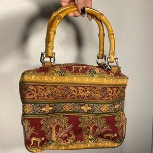 Bamboo pattern purse